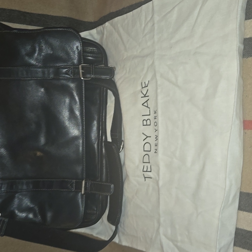 Vintage El Portal Black  Leather Breifcase Messenger Bag - Picture 11 of 11